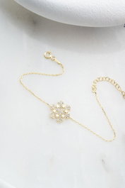 Heliophilia Silver Pulsera de Plata de Ley 925 con Baño de Oro y Circón